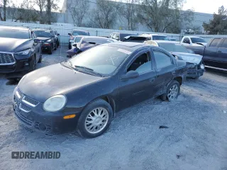 2005 Dodge Neon SXT with VIN 1B3ES56C25D237265, listed as a Copart auction lot 44866665 with 201,991 mi miles and Salvage Title. Bid and sale history available at carsss.com. Image 1.