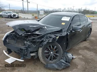 2015 Infiniti Q50 with VIN JN1BV7AP3FM347809, listed as a IAAI auction lot 41821304 with 107,733 mi miles and . Bid and sale history available at carsss.com. Image 2.