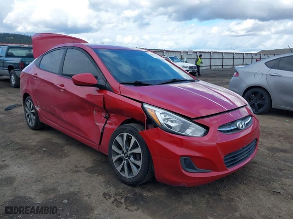 2017 Hyundai Accent SE with VIN KMHCT4AE5HU349418, listed as a IAAI auction lot 41819609 with 112,500 mi miles. Bid and sale history available at carsss.com. Image 1.