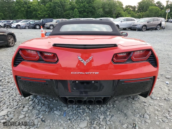 2014 Chevrolet Corvette Stingray 1LT with VIN 1G1YA3D79E5126949, listed as a Copart auction lot 57624904 with 28,169 mi miles and Salvage Title. Bid and sale history available at carsss.com. Image 6.