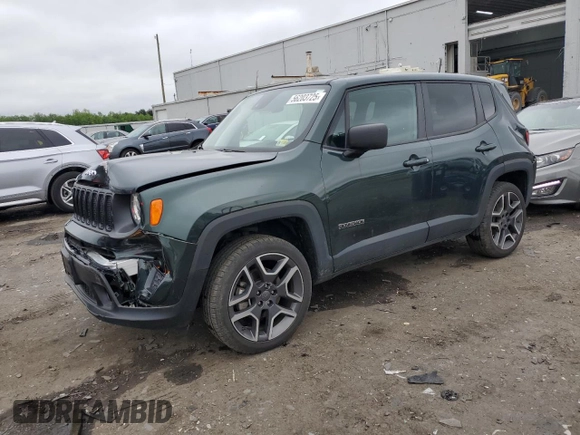 2021 Jeep Renegade Sport с VIN ZACNJDAB7MPM95563, выставлен на аукционе Copart как лот 56203725 с пробегом 34 716 миль миль и Списание • Salvage title. История ставок и продаж доступна на DreamBid. Изображение 1.