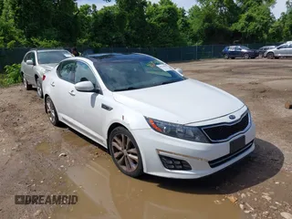 2014 Kia Optima SXL Turbo with VIN 5XXGR4A62EG342201, listed as a IAAI auction lot 42344058 with 108,358 mi miles and . Bid and sale history available at DreamBid. Image 1.