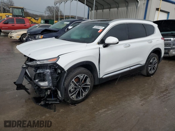 2019 Hyundai Santa Fe Ultimate with VIN 5NMS5CAA4KH021309, listed as a Copart auction lot 36098413 with 76,221 mi miles. Bid and sale history available at carsss.com. Image 1.