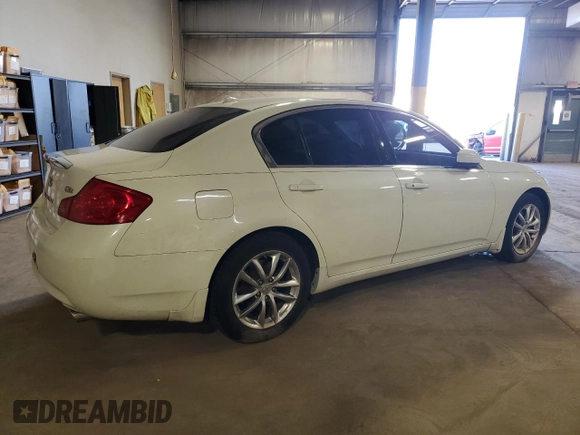 2008 Infiniti G35 x z VIN JNKBV61F08M254553, wystawiony jako Copart lot #49759645 z przebiegiem 142 185 mil mil oraz Szkoda całkowita • Salvage title. Historia ofert i sprzedaży dostępna na DreamBid. Obrazek 3.