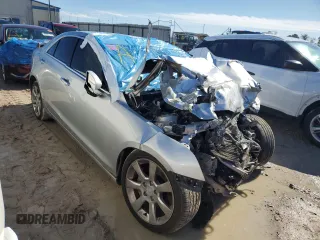 2015 Cadillac ATS Sedan Luxury RWD with VIN 1G6AB5RX1F0101197, listed as a Copart auction lot 87817035 with 0 mi miles and Salvage Title. Bid and sale history available at carsss.com. Image 4.