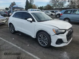 2022 Audi Q3 S line Premium with VIN WA1DECF38N1095344, listed as a Copart auction lot 43791725 with 16,261 mi miles and Salvage Title. Bid and sale history available at carsss.com. Image 4.
