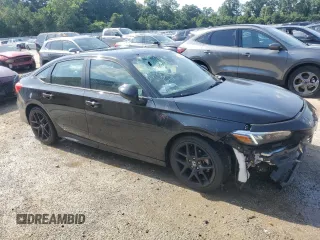 2024 Honda Civic Sport with VIN 2HGFE2F51RH593081, listed as a Copart auction lot 61823915 with 28,477 mi miles and Clean title. Bid and sale history available at DreamBid. Image 4.