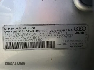 2007 Audi A6 3.2L with VIN WAUDH74F67N086698, listed as a Copart auction lot 79054744 with 93,484 mi miles and Salvage Title. Bid and sale history available at carsss.com. Image 14.