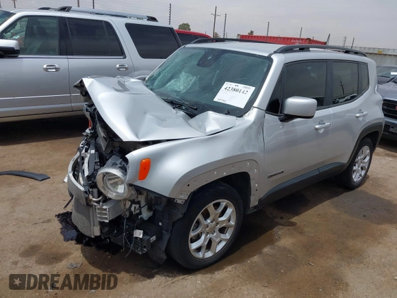 2018 Jeep Renegade Latitude with VIN ZACCJABB2JPJ56502, listed as a IAAI auction lot 42380142 with 39,740 mi miles and . Bid and sale history available at DreamBid. Image 18.