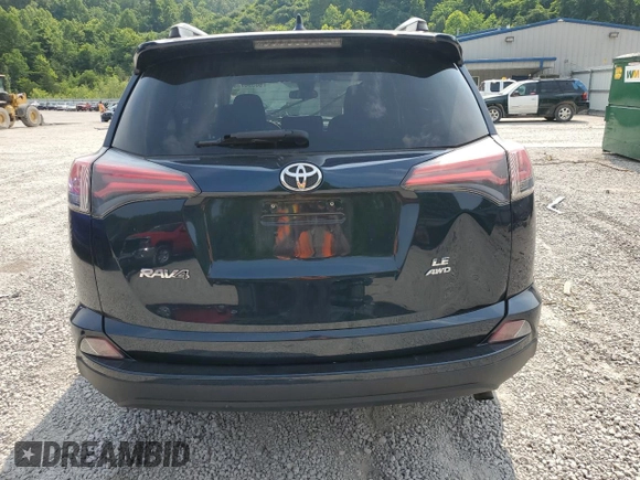 2018 Toyota RAV4 LE with VIN JTMBFREV7JJ253067, listed as a Copart auction lot 60596735 with Not provided miles and Salvage title. Bid and sale history available at DreamBid. Image 6.