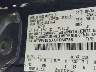 2016 Ford F-150 XLT with VIN 1FTFW1EGXGFD60758, listed as a IAAI auction lot 42060023 with 118,211 mi miles and . Bid and sale history available at carsss.com. Image 9.