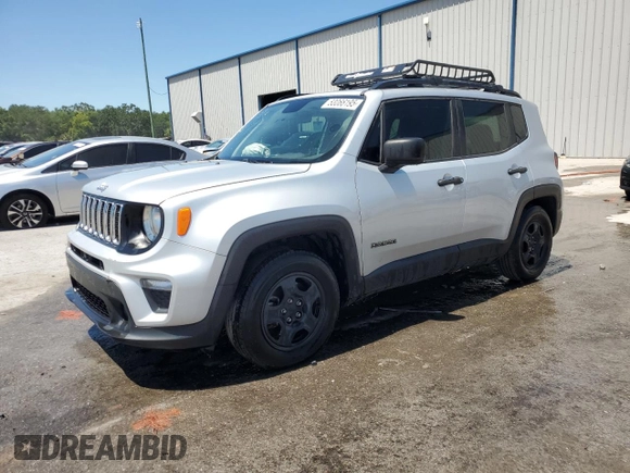 2020 Jeep Renegade Sport with VIN ZACNJAAB6LPL16619, listed as a Copart auction lot 53066195 with 54,226 mi miles and Salvage title. Bid and sale history available at DreamBid. Image 1.