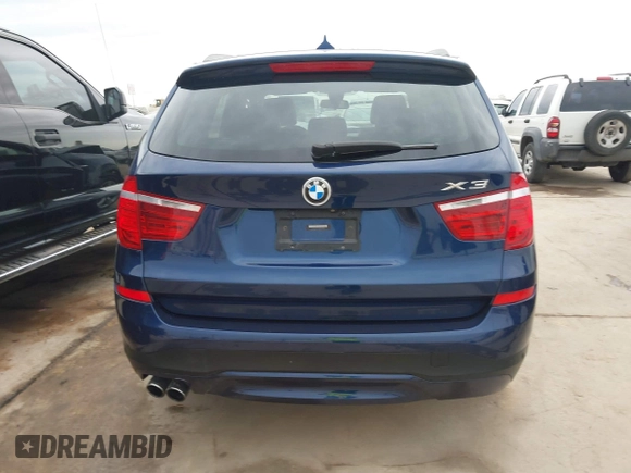 2017 BMW X3 sDrive28i with VIN 5UXWZ7C31H0V91190, listed as a IAAI auction lot 38353174 with 55,603 mi miles. Bid and sale history available at carsss.com. Image 16.