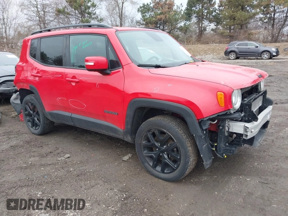 2017 Jeep Renegade Latitude with VIN ZACCJBBBXHPG47418, listed as a IAAI auction lot 41533128 with 123,991 mi miles. Bid and sale history available at carsss.com. Image 1.