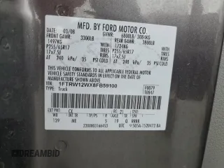 2008 Ford F-150 XL with VIN 1FTRW12WX8FB59100, listed as a Copart auction lot 51936035 with 278,131 mi miles and Salvage Title. Bid and sale history available at carsss.com. Image 14.