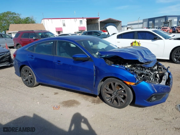 2021 Honda Civic Sedan Sport with VIN 2HGFC2F84MH516374, listed as a IAAI auction lot 41883510 with 43,688 mi miles. Bid and sale history available at carsss.com. Image 13.