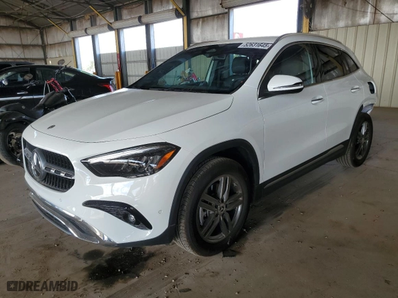 2025 Mercedes-Benz GLA with VIN W1N4N4GB8SJ653442, listed as a Copart auction lot 52631645 with 2,538 mi miles and Salvage Title. Bid and sale history available at carsss.com. Image 1.