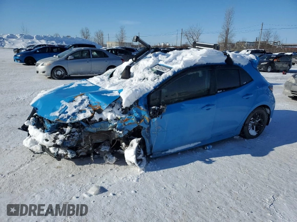2022 Toyota Corolla Hatchback with VIN JTNK4MBE8N3170833, listed as a Copart auction lot 45928985 with 0 mi miles and Non Repairable. Bid and sale history available at carsss.com. Image 1.