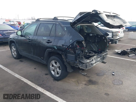 2021 Toyota RAV4 Hybrid LE with VIN 4T3M6RFV8MU028461, listed as a IAAI auction lot 41868616 with 80,233 mi miles. Bid and sale history available at carsss.com. Image 3.