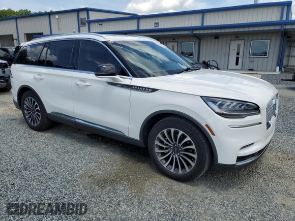 2023 Lincoln Aviator Reserve with VIN 5LM5J7WC0PGL05862, listed as a Copart auction lot 60918995 with 28,617 mi miles and Salvage title. Bid and sale history available at DreamBid. Image 4.