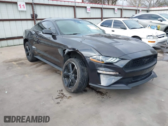 2023 Ford Mustang EcoBoost with VIN 1FA6P8TH6P5105960, listed as a IAAI auction lot 41185385 with 37,081 mi miles. Bid and sale history available at carsss.com. Image 1.