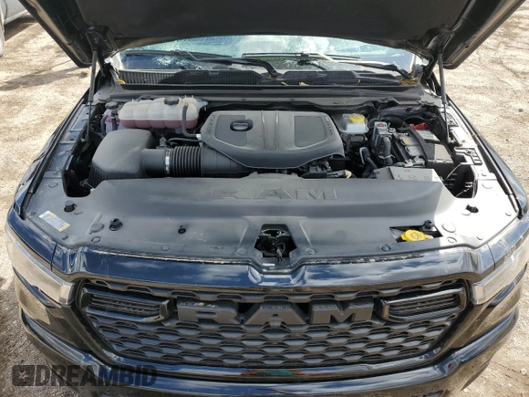 2025 Ram 1500 with VIN 1C6SRFBP5SN506206, listed as a Copart auction lot 55414155 with 5,892 mi miles and Salvage title. Bid and sale history available at DreamBid. Image 11.