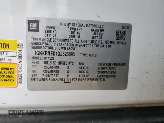 2016 GMC Acadia SLE with VIN 1GKKRNED1GJ323893, listed as a Copart auction lot 41435975 with 92,412 mi miles and Salvage Title. Bid and sale history available at DreamBid. Image 14.