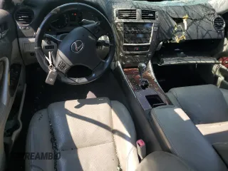2008 Lexus IS 250 with VIN JTHCK262782020160, listed as a Copart auction lot 65036405 with 218,099 mi miles and Clean title. Bid and sale history available at DreamBid. Image 8.
