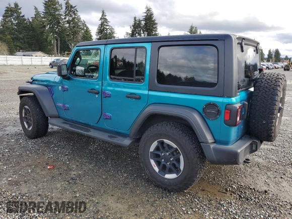 2020 Jeep Wrangler Unlimited Sport S with VIN 1C4HJXDG9LW215121, listed as a Copart auction lot 51292305 with 35,100 mi miles and Salvage title. Bid and sale history available at DreamBid. Image 2.