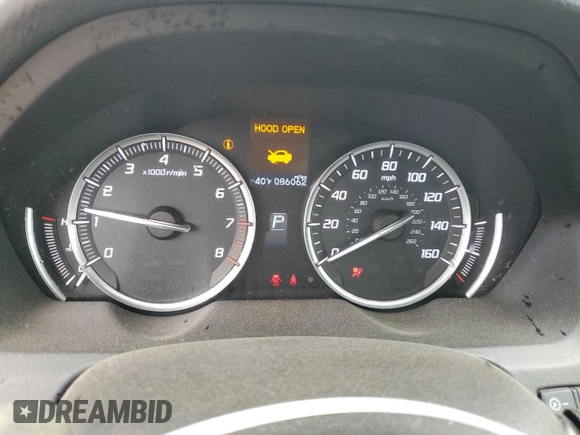 2017 Acura TLX with VIN 19UUB1F39HA004574, listed as a Copart auction lot 58844505 with 86,062 mi miles and Salvage title. Bid and sale history available at DreamBid. Image 9.