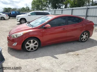 2012 Hyundai Elantra Limited with VIN KMHDH4AEXCU482156, listed as a Copart auction lot 59723474 with 118,550 mi miles and Salvage Title. Bid and sale history available at carsss.com. Image 1.