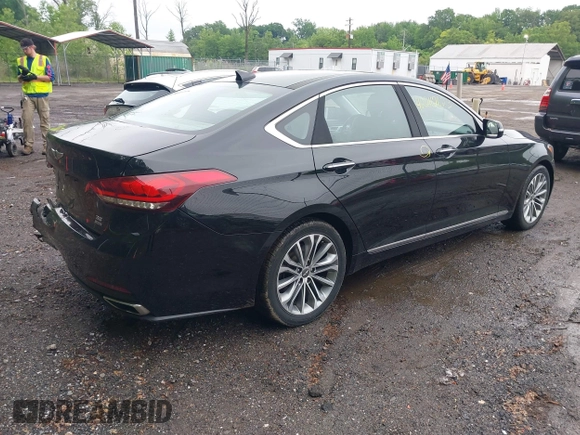 2017 Genesis G80 3.8L with VIN KMHGN4JE0HU171817, listed as a IAAI auction lot 42247623 with 93,048 mi miles and . Bid and sale history available at DreamBid. Image 4.