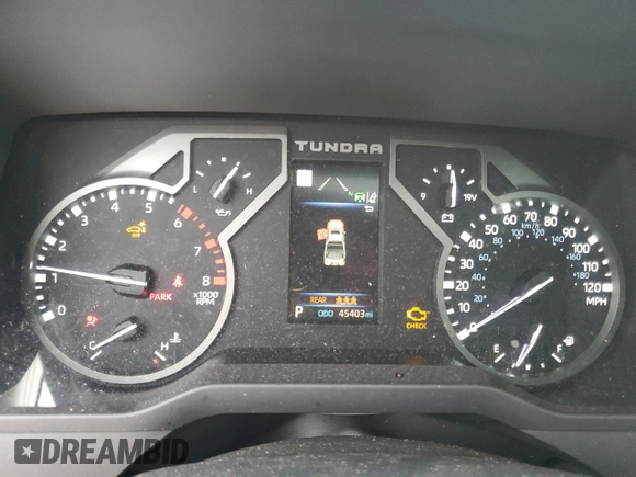 2023 Toyota Tundra Limited with VIN 5TFJA5DB2PX057585, listed as a Copart auction lot 51068025 with 45,403 mi miles and Salvage title. Bid and sale history available at DreamBid. Image 9.