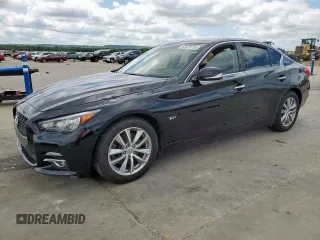 2017 Infiniti Q50 Premium with VIN JN1EV7AR2HM836459, listed as a Copart auction lot 62679735 with 91,161 mi miles and Salvage title. Bid and sale history available at DreamBid. Image 1.