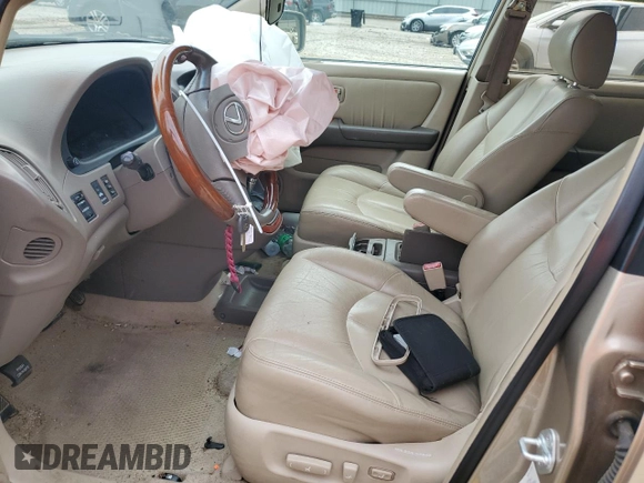 2002 Lexus RX 300 with VIN JTJGF10U320125323, listed as a Copart auction lot 59705155 with 139,158 mi miles and Salvage title. Bid and sale history available at DreamBid. Image 7.