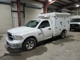 2019 Ram 1500 Tradesman z VIN 3C6JR6DG1KG651650, wystawiony jako Copart lot #56770405 z przebiegiem 164 869 mil mil oraz Szkoda całkowita • Salvage title. Historia ofert i sprzedaży dostępna na DreamBid. Obrazek 1.