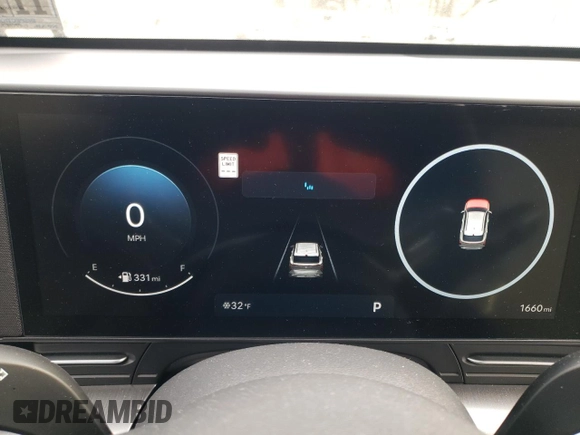 2025 Hyundai Kona SEL Convenience with VIN KM8HCCAB7SU214891, listed as a Copart auction lot 88854045 with 1,660 mi miles and Salvage Title. Bid and sale history available at DreamBid. Image 9.