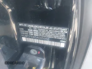 2005 Mercedes-Benz CL 500 z VIN WDBPJ75J45A045092, wystawiony jako IAAI lot #42159519 z przebiegiem Nie podano mil oraz . Historia ofert i sprzedaży dostępna na DreamBid. Obrazek 9.