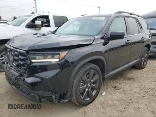 2023 Honda Pilot Sport with VIN 5FNYG2H38PB009596, listed as a Copart auction lot 76626974 with 17,625 mi miles and Salvage Title. Bid and sale history available at carsss.com. Image 1.