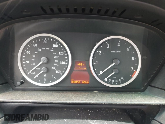 2007 BMW 5 Series 530xi with VIN WBANN73567CN04968, listed as a Copart auction lot 61217315 with 98,153 mi miles and Salvage title. Bid and sale history available at DreamBid. Image 9.