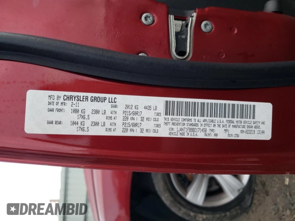 2011 Jeep Compass Latitude with VIN 1J4NT1FB9BD171458, listed as a Copart auction lot 85221314 with 116,813 mi miles and Salvage Title. Bid and sale history available at carsss.com. Image 15.