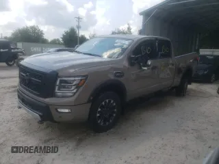 2023 Nissan Titan XD PRO-4X with VIN 1N6AA1FB4PN111502, listed as a Copart auction lot 60640414 with 13,254 mi miles and Non Repairable. Bid and sale history available at carsss.com. Image 1.