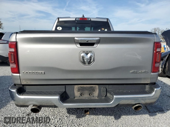 2020 Ram 1500 Laramie with VIN 1C6SRFDTXLN165641, listed as a Copart auction lot 43008465 with 67,166 mi miles and Non Repairable. Bid and sale history available at carsss.com. Image 6.