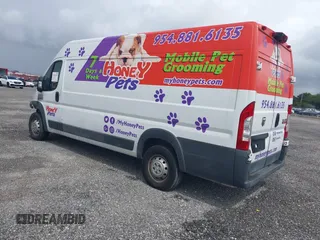 2018 Ram ProMaster Cargo with VIN 3C6URVJG1JE119854, listed as a IAAI auction lot 41091428 with Not Provided miles. Bid and sale history available at carsss.com. Image 3.
