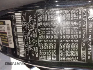 2006 Land Rover Range Rover HSE with VIN SALME15446A227210, listed as a IAAI auction lot 42385606 with Not provided miles and . Bid and sale history available at DreamBid. Image 9.