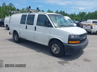 2018 Chevrolet Express Cargo with VIN 1GCWGAFG6J1268224, listed as a IAAI auction lot 42125963 with 165,553 mi miles and . Bid and sale history available at DreamBid. Image 1.