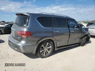 2016 Infiniti QX80 with VIN JN8AZ2NF5G9613678, listed as a Copart auction lot 70924094 with Not Provided miles and Salvage Title. Bid and sale history available at carsss.com. Image 3.