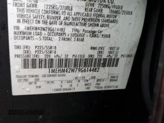 2009 Mercury Sable Premier with VIN 1MEHM42W79G614482, listed as a Copart auction lot 84599214 with 148,684 mi miles and Salvage Title. Bid and sale history available at carsss.com. Image 12.