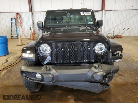 2023 Jeep Wrangler Sahara with VIN 1C4HJXEG3PW595576, listed as a Copart auction lot 64681745 with 32,843 mi miles and Salvage title. Bid and sale history available at DreamBid. Image 5.