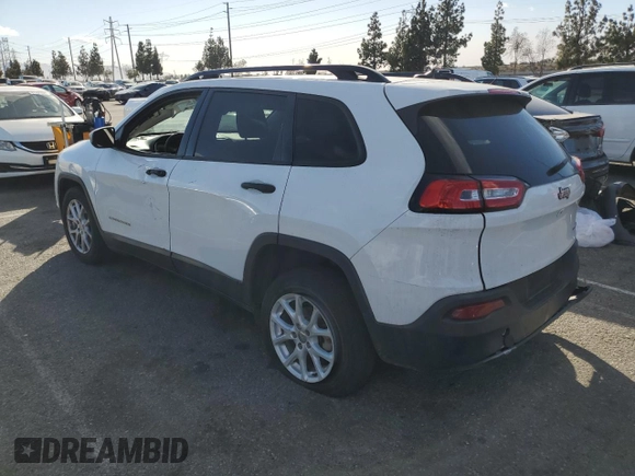 2016 Jeep Cherokee Sport z VIN 1C4PJLAB5GW184503, wystawiony jako Copart lot #87721055 z przebiegiem 107 629 mil mil oraz Szkoda całkowita • Salvage title. Historia ofert i sprzedaży dostępna na DreamBid. Obrazek 2.